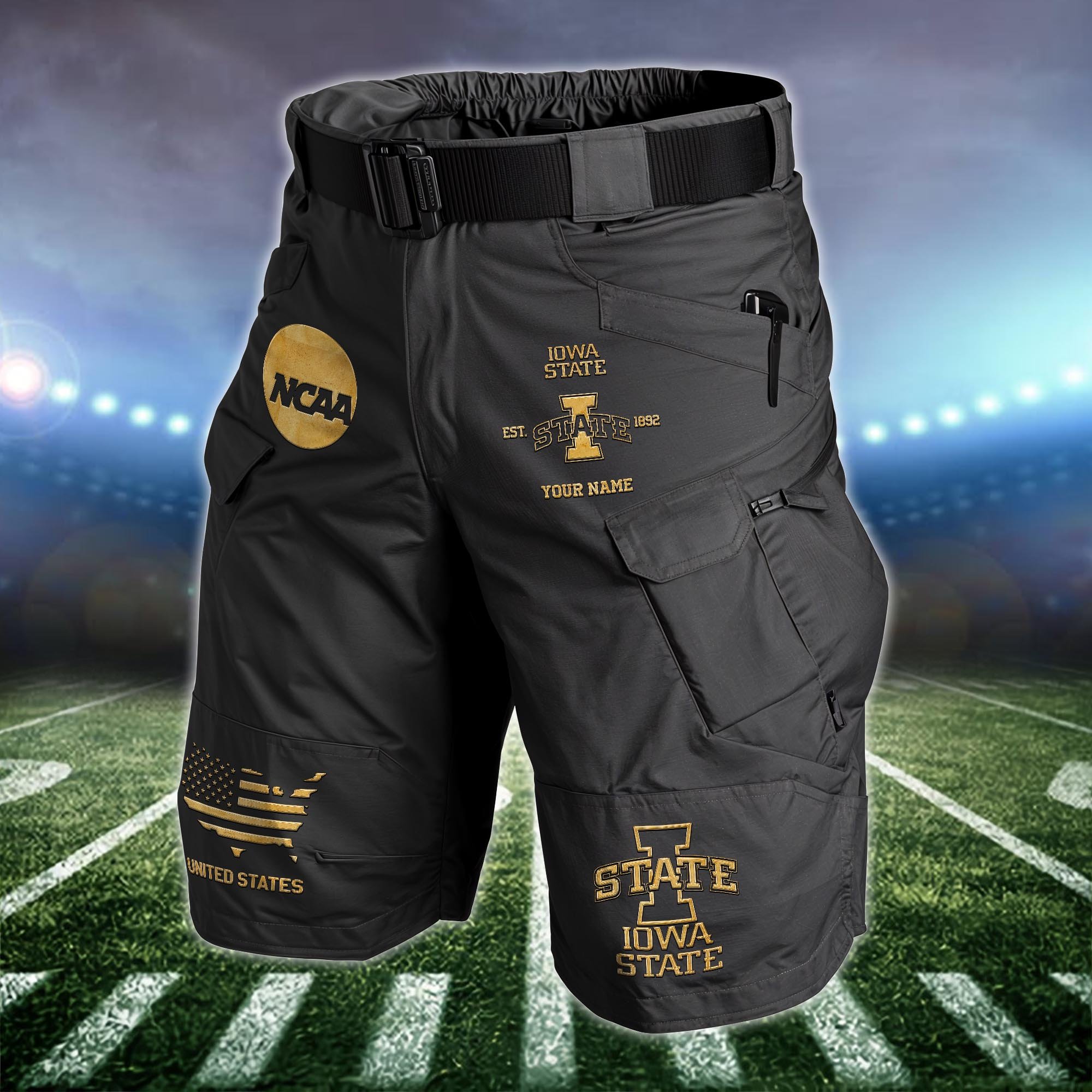 Iowa State Cyclones 2D Summer Men Cargo Short Custom Your Name, Football Team Short, Football Lovers Gifts ETRG-59819